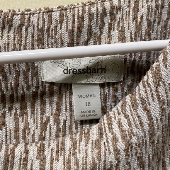 Dress Barn Brown Sleeveless Midi Dress with Belt, Size 16, Pre-owned - Picture 6 of 8